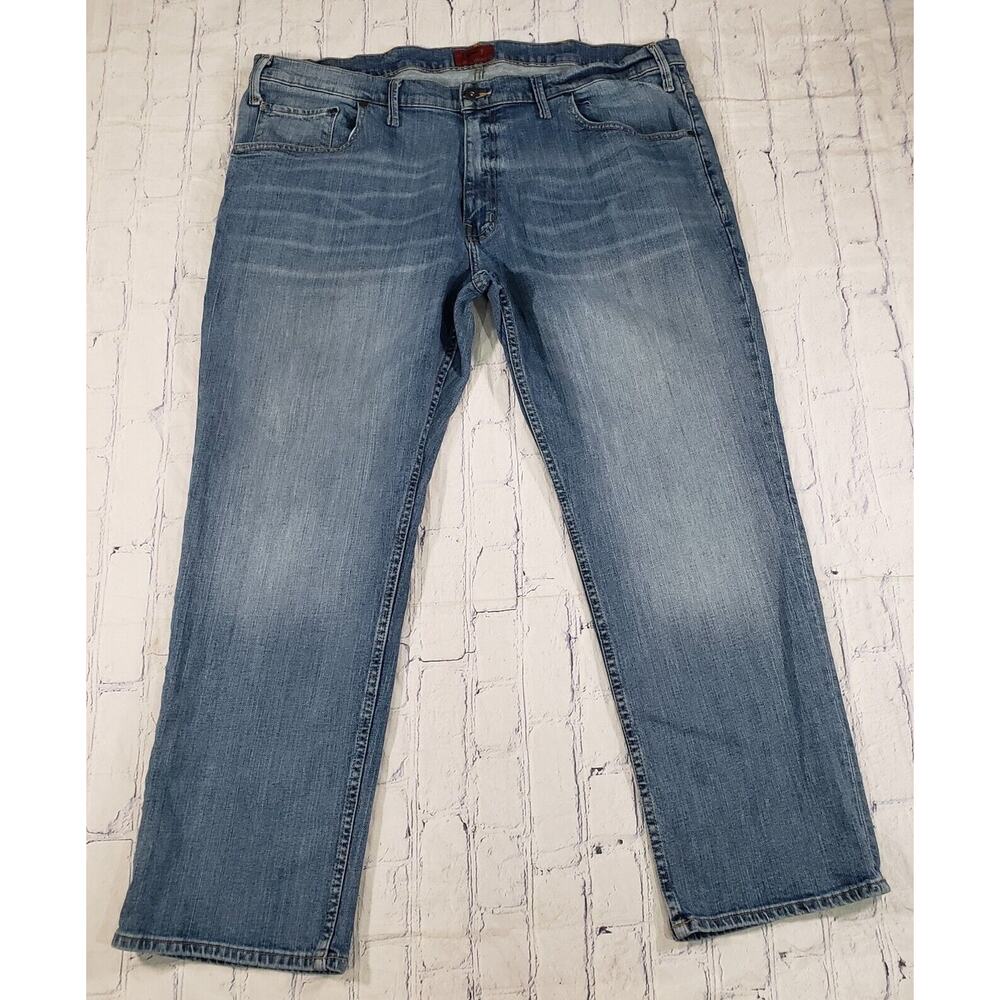 Foundry MENS SIZE 46X30 Athletic Fit Denim Relaxed Blue Stretch Jeans